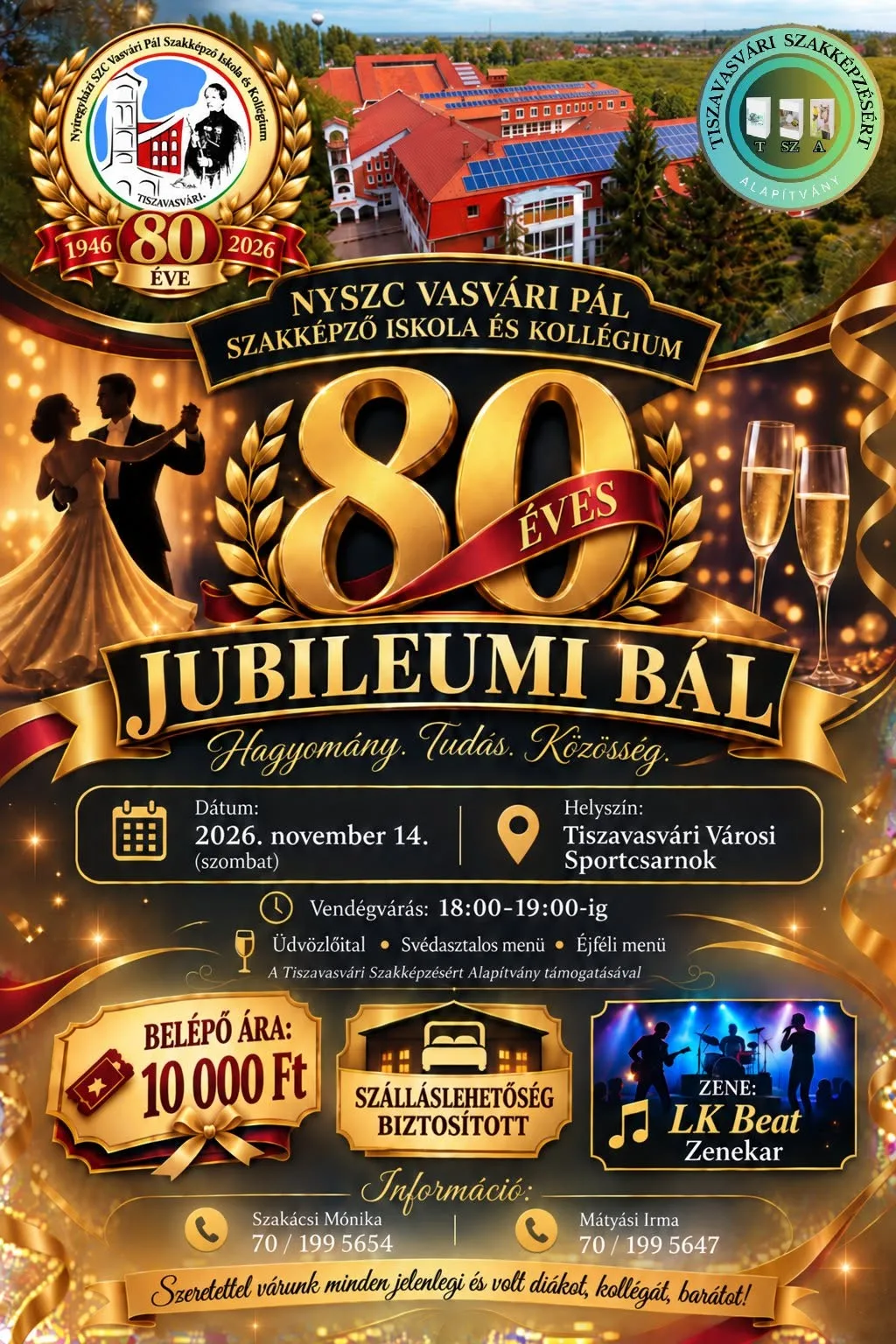 Jubileumi Bál: 80 éves a NySZC Vasvári Pál Szakképző Iskola és Kollégium