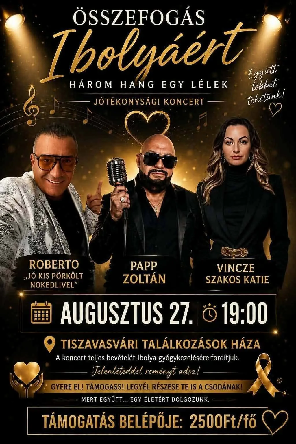 Jótékonysági koncert Ibolyáért