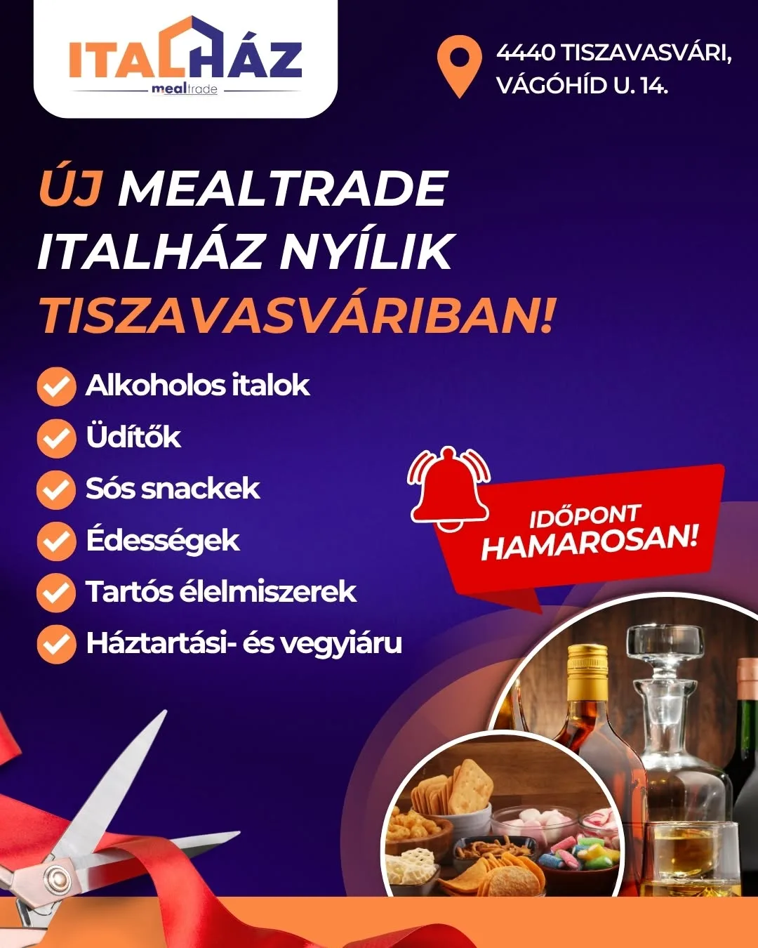 Új üzlettel bővül Tiszavasvári kereskedelme: Hamarosan nyit a Mealtrade Italház!