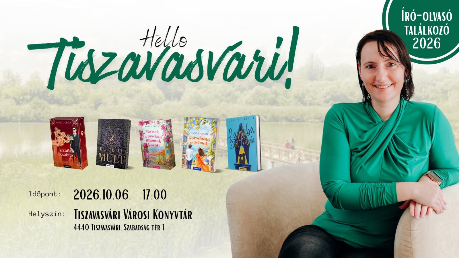 Tiszavasvári, találkozunk egy különleges író-olvasó esten!